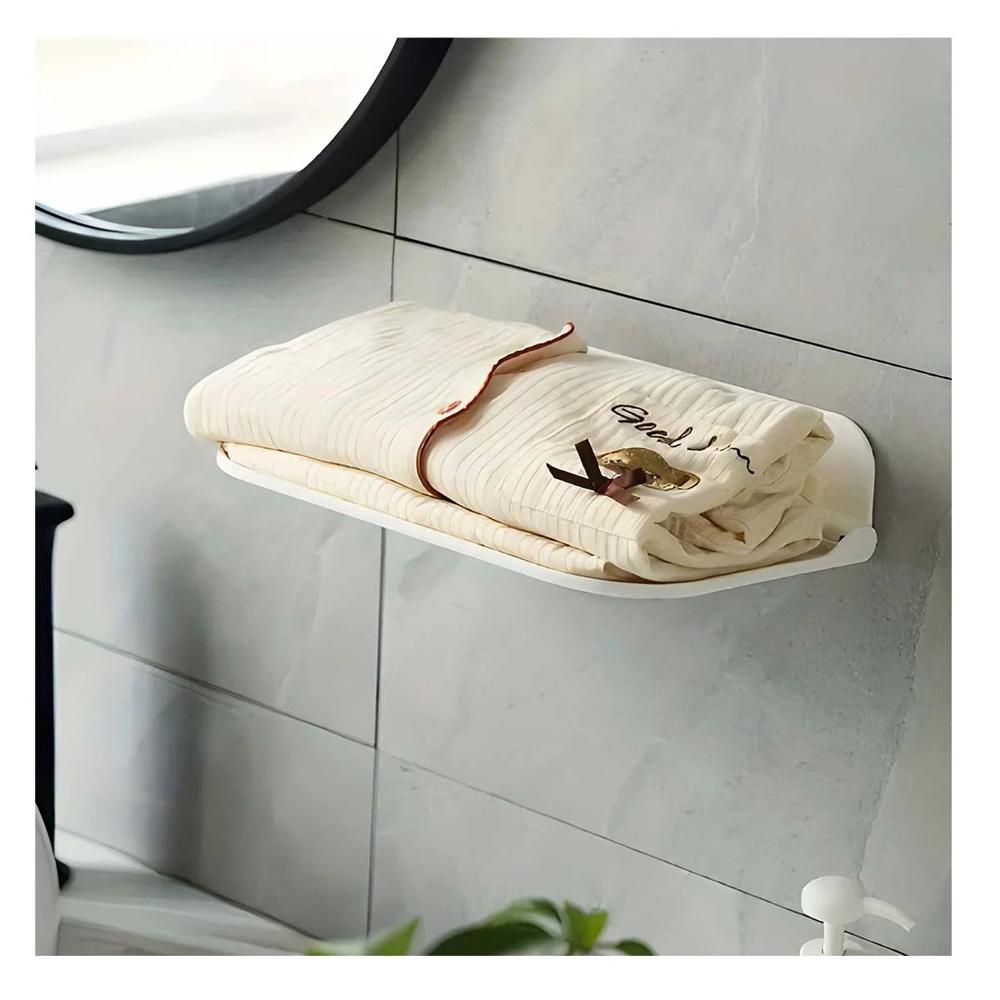 Estante Plegable para Pared Flotante con Soporte Estable Blanco Y+Post It Estante Plegable para Pared Flotante con Soporte Estable Blanco Y+Post It