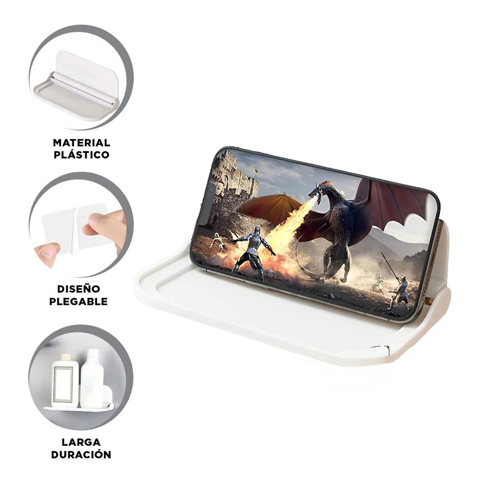 Estante Flotante para Pared con Funcion Plegable en Blanco Y+Ligas Regalo Estante Flotante para Pared con Funcion Plegable en Blanco Y+Ligas Regalo
