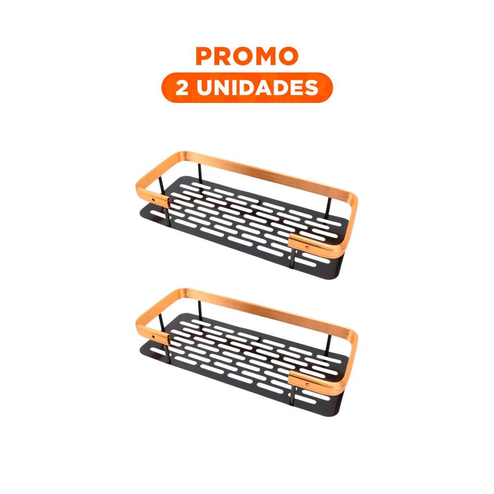 Pack2 Soporte de Orden Flotante Dorado y negro 30x13cm para Espacios Interiores Pack2 Soporte de Orden Flotante Dorado y negro 30x13cm para Espacios Interiores