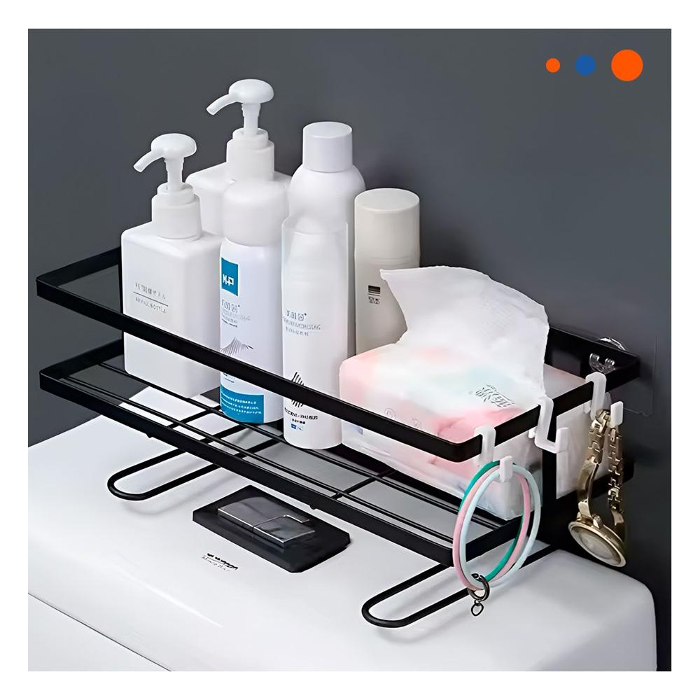 Repisa Funcional de Pared 32x14x16cm Negro Ahorro Espacio Diario Y+Regalo Sticker