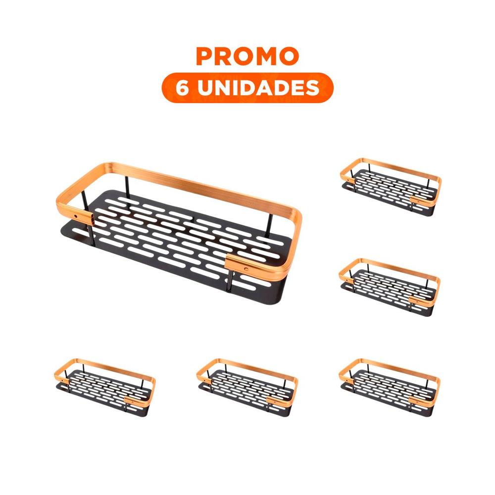 Pack6 Soporte de Apoyo Flotante Dorado y negro 30x13cm para Ambientes Pack6 Soporte de Apoyo Flotante Dorado y negro 30x13cm para Ambientes