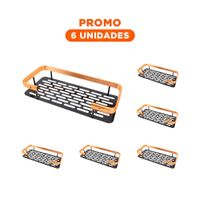Pack6 Soporte de Apoyo Flotante Dorado y negro 30x13cm para Ambientes