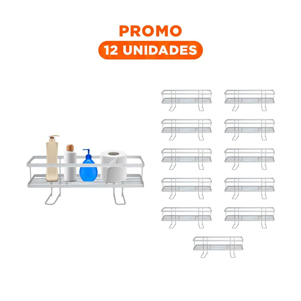 Pack12 Panel Practico de Pared 32x14x16cm Blanco Ahorro Espacio Diario Y+Regalo Sticker