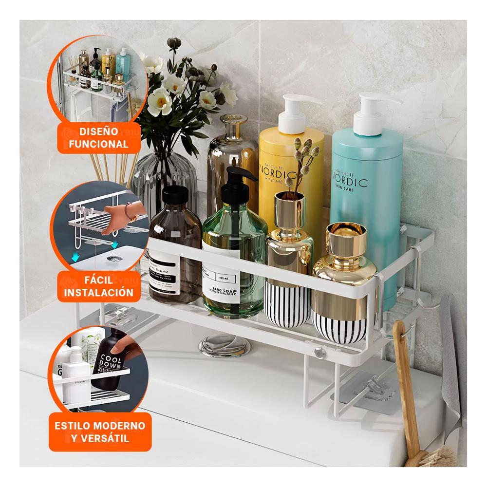 Repisa Resistente de Pared 32x14x16cm Blanco Orden Hogar Moderno Y+Post It Repisa Resistente de Pared 32x14x16cm Blanco Orden Hogar Moderno Y+Post It