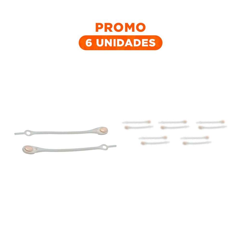 Pack6 Fijador de Silicona Practico para Orden de Cable en Escritorio Blanco