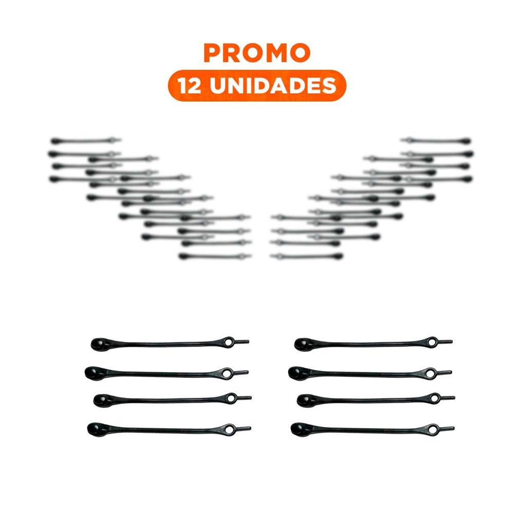 Pack12 Retenedor de Silicona Practico para Mantener Cable en Orden Negro Y+Regalo Sticker