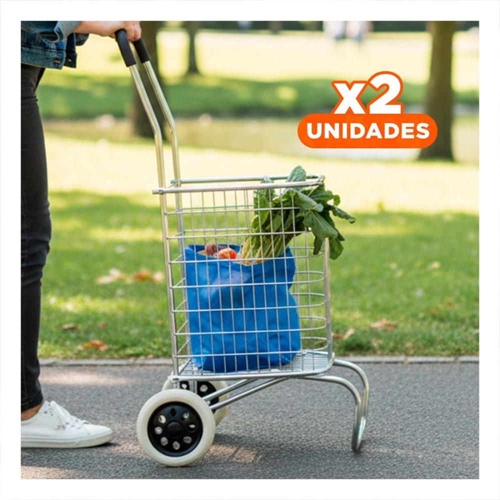 Pack2 Instrumento de Carga Cerrado Plegable Plateado para Transporte Hogar Y+Regalo Sticker Pack2 Instrumento de Carga Cerrado Plegable Plateado para Transporte Hogar Y+Regalo Sticker
