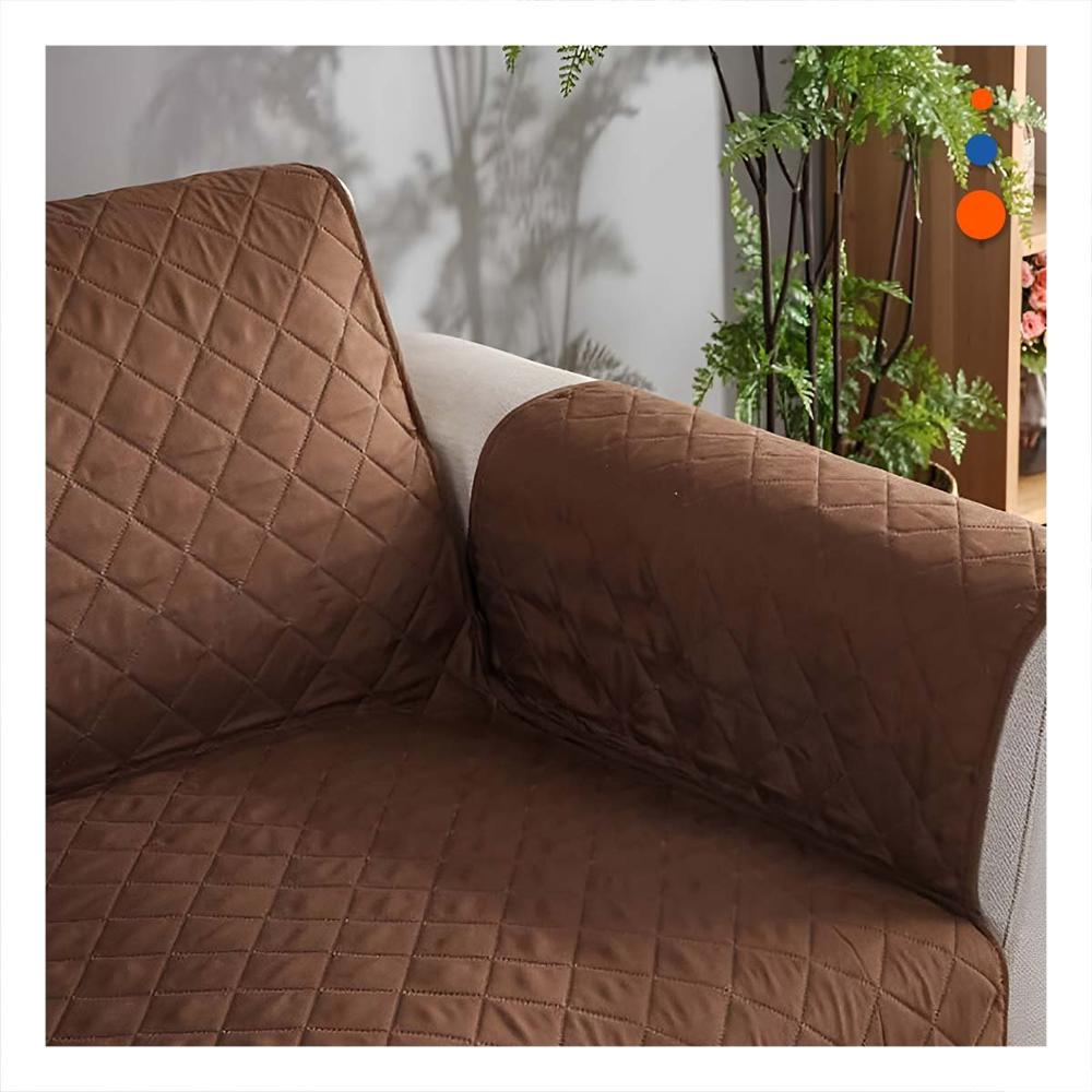 Cubierta para Sofa con Dimensiones 130x195cm en Marron de Uso Diario Y+Regalo Sticker Cubierta para Sofa con Dimensiones 130x195cm en Marron de Uso Diario Y+Regalo Sticker