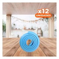 Pack12 Defensa Esquina de Espuma Suave para Bordes Filosos de Mesa Casa Azul