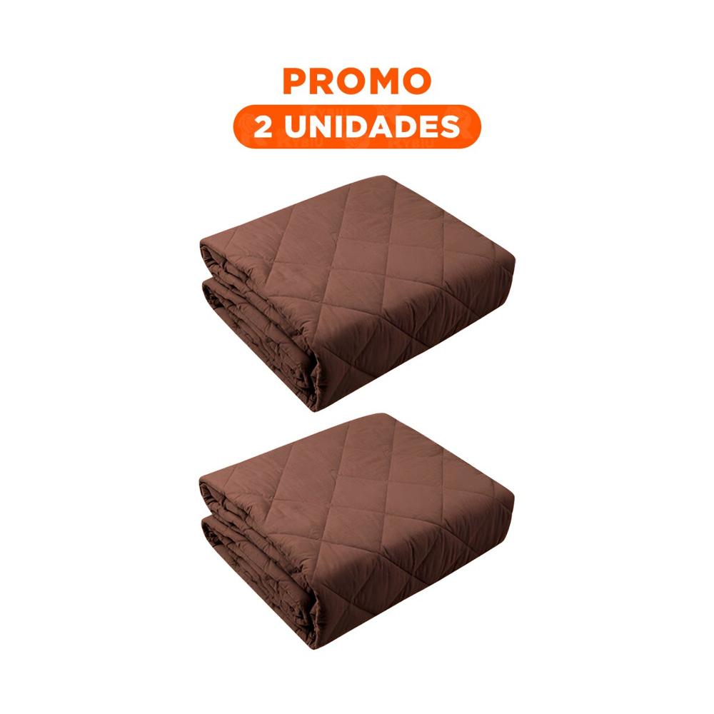 Pack2 Funda de Cobertura para Sofa Marron con Dimensiones 130x195cm de Ajuste Estable