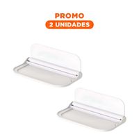 Pack2 Repisa Flotante Plegable Blanca para Pared en Espacios Reducidos