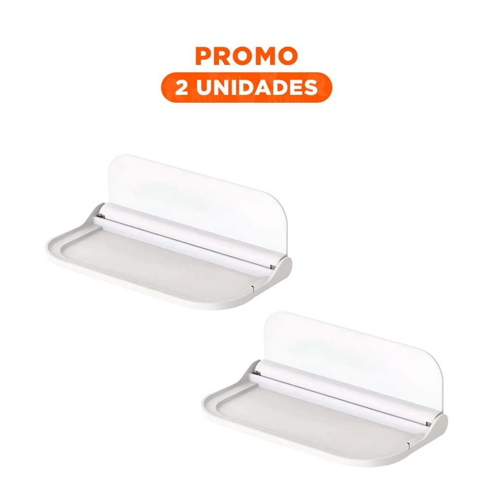 Pack2 Repisa Flotante Plegable Blanca para Pared en Espacios Reducidos