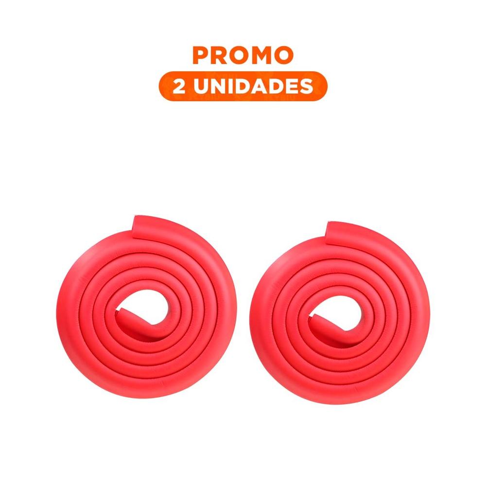 Pack2 Cobertura Esquina de Espuma Flexible para Bordes de Muebles Seguridad Hogar Rojo Pack2 Cobertura Esquina de Espuma Flexible para Bordes de Muebles Seguridad Hogar Rojo