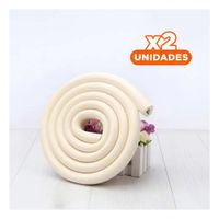 Pack2 Cobertura Esquina de Espuma Resistente para Bordes de Muebles Crema Y+Regalo Sticker