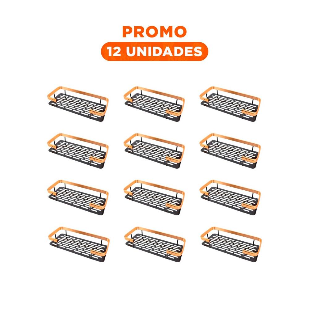 Pack12 Complemento Moderno Flotante Dorado y negro 30x13cm para Decoracion Y+Regalo Sticker