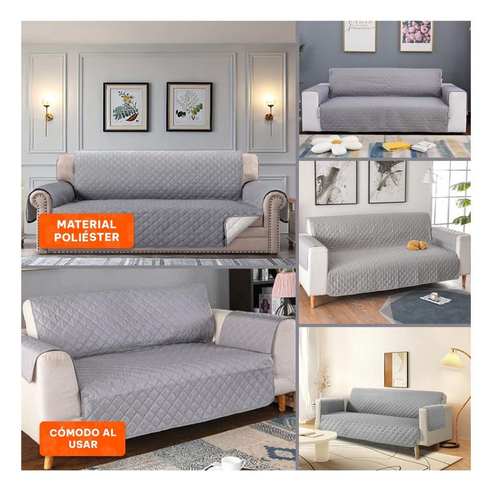 Cubierta Protectora para Sofa en Plomo con Dimensiones 130x195cm de Ajuste Seguro