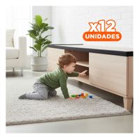 Pack12 Defensa Esquina de Espuma Flexible para Bordes de Muebles Seguridad Negro Y+Papel Regalo