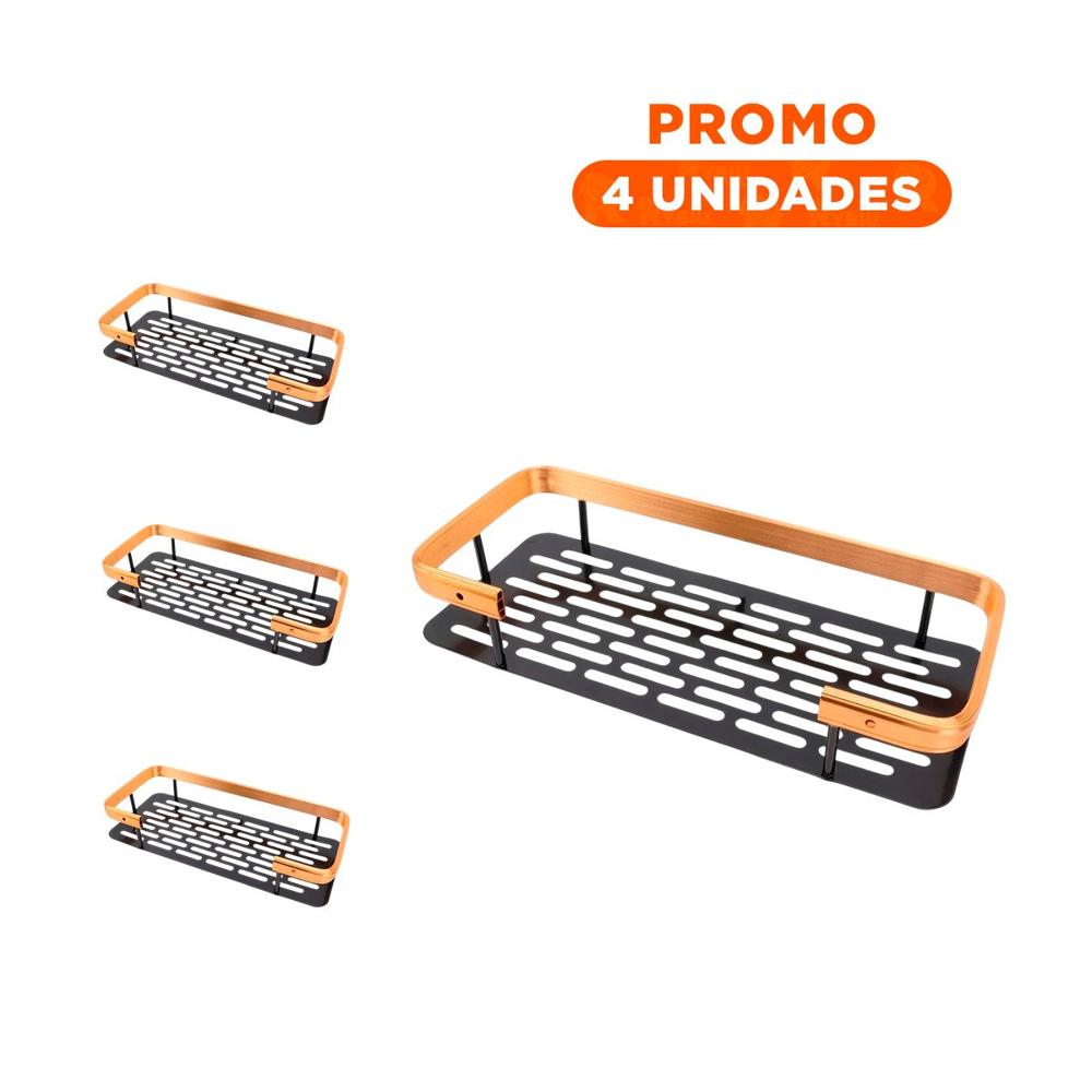 Pack4 Accesorio de Apoyo Flotante Dorado y negro 30x13cm para Hogar Y+Regalo Sticker