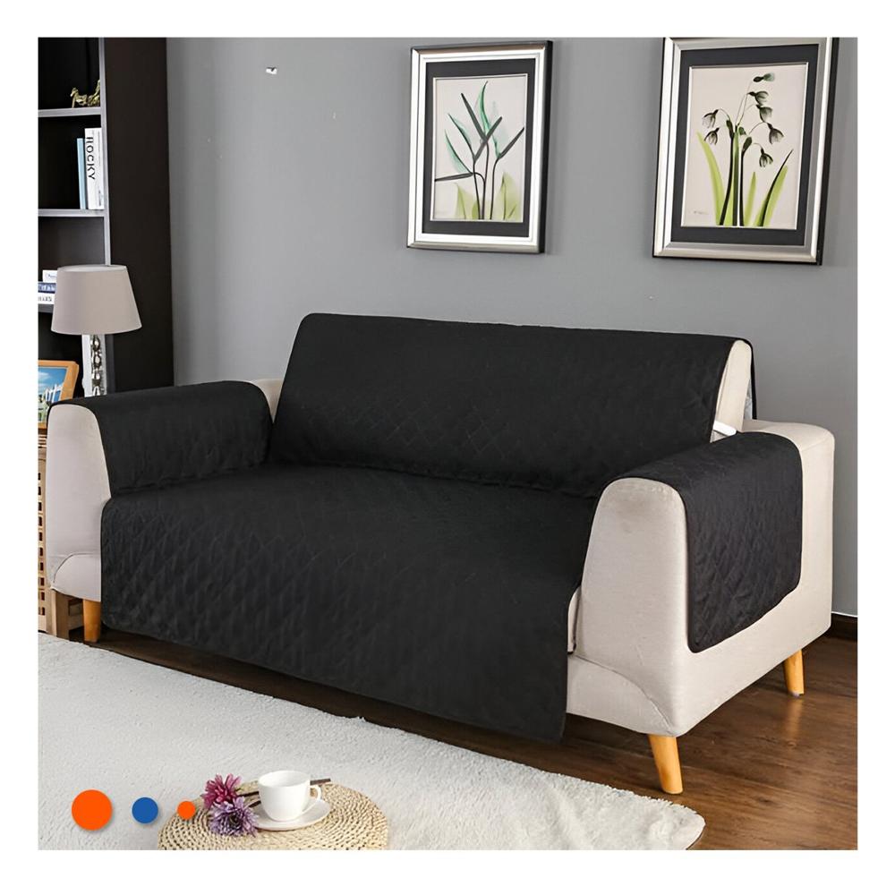 Cubierta para Sofa con Dimensiones 130x195cm en Negro de Uso Diario Y+Regalo Sticker
