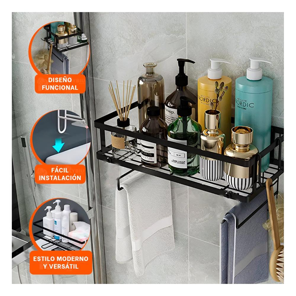 Repisa Resistente de Pared 32x14x16cm Negro Orden Hogar Moderno Y+Post It