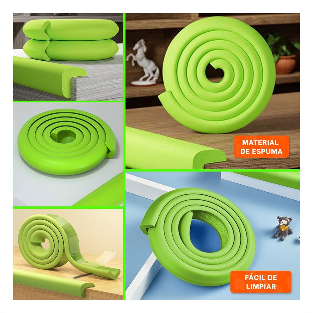 Cinta Protectora de Bordes Espuma 2 Metros Verde Limon Seguridad Hogar Cinta Protectora de Bordes Espuma 2 Metros Verde Limon Seguridad Hogar