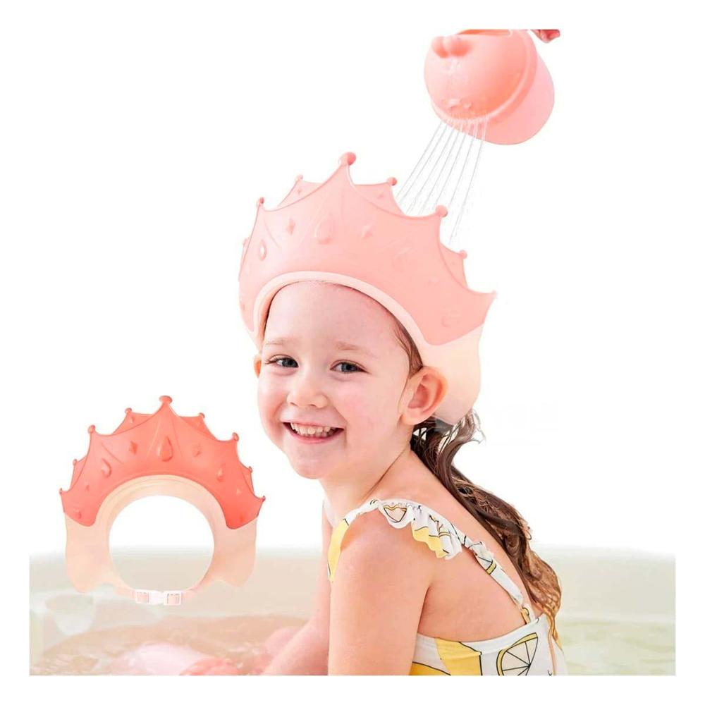 Tipo Gorro Infantil para Ducha Ajustable Rosado Y+Regalo Sticker Tipo Gorro Infantil para Ducha Ajustable Rosado Y+Regalo Sticker