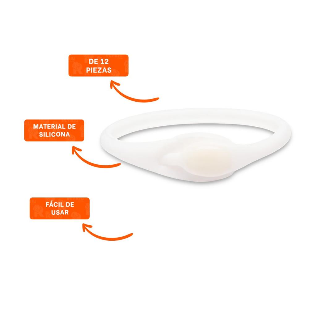 Sujeta Cable de Silicona Practico para Ordenar Espacio de Escritorio Blanco Y+Ligas Regalo