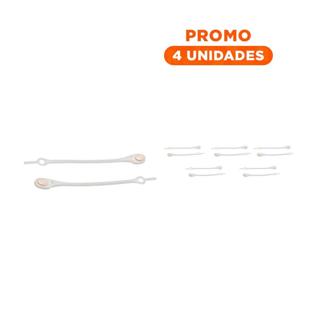 Pack4 Fijador de Silicona Resistente para Uso Diario en Trabajo Blanco Y+Regalo Sticker