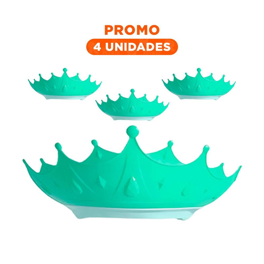 Pack4 Visera de Ducha Infantil Ajustable Forma   Verde Agua Y+Regalo Sticker