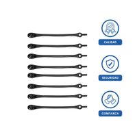 Sujeta Cable de Silicona Practico para Ordenar Espacio de Escritorio Negro Y+Ligas Regalo