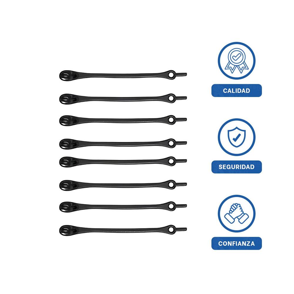 Sujeta Cable de Silicona Practico para Ordenar Espacio de Escritorio Negro Y+Ligas Regalo