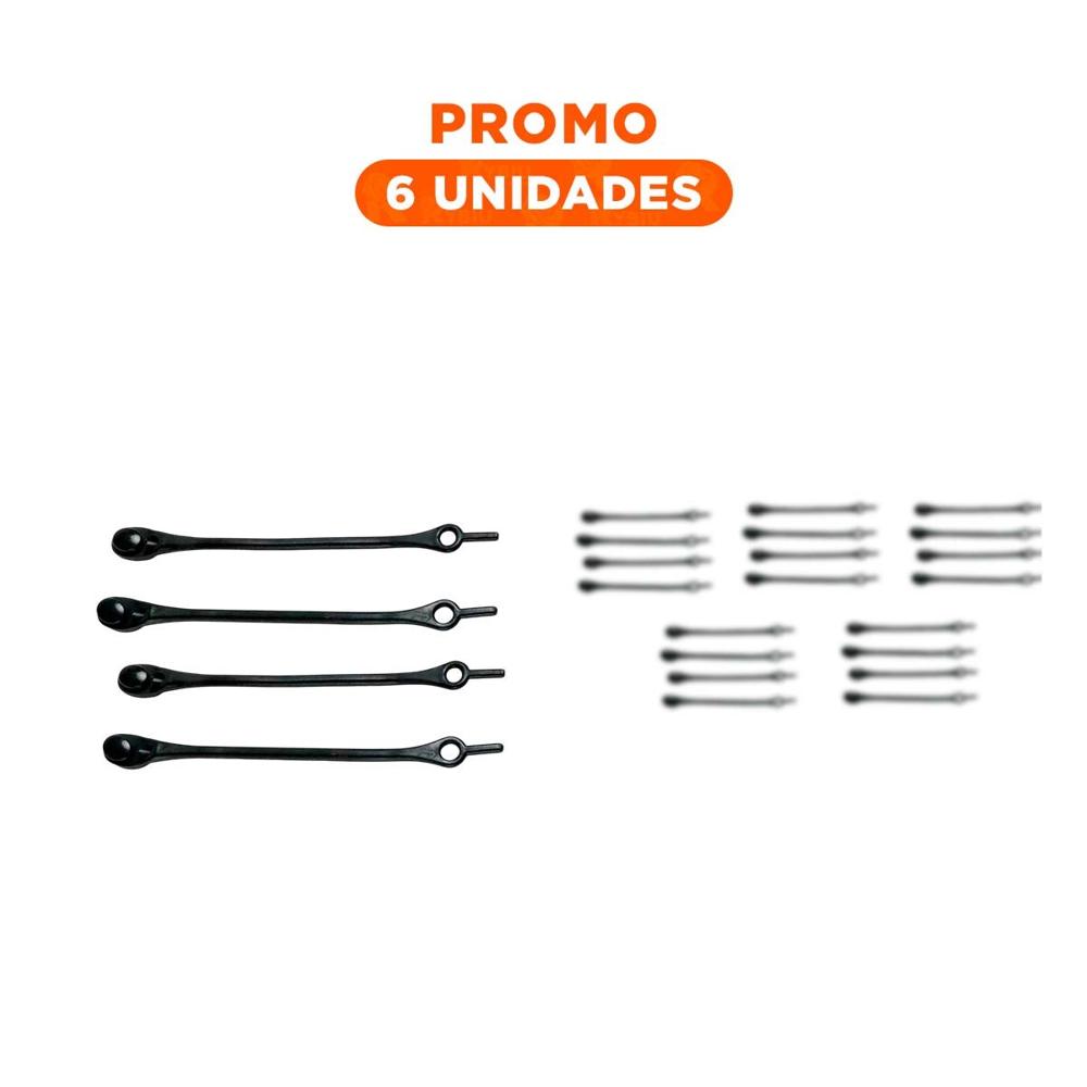 Pack6 Fijador de Silicona Practico para Orden de Cable en Escritorio Negro Pack6 Fijador de Silicona Practico para Orden de Cable en Escritorio Negro