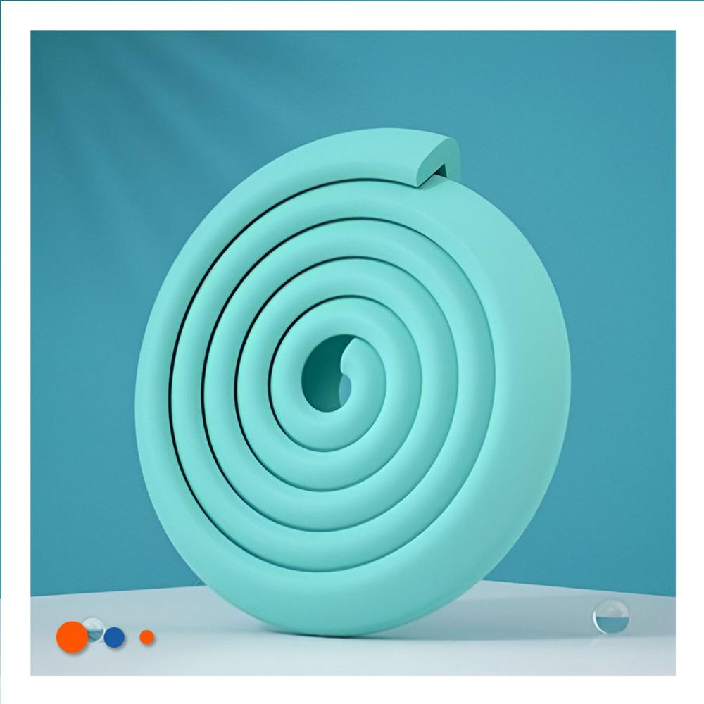 Cinta Protectora de Bordes Espuma 2 Metros Verde Agua Cuidado Diario Casa Y+Regalo Sticker