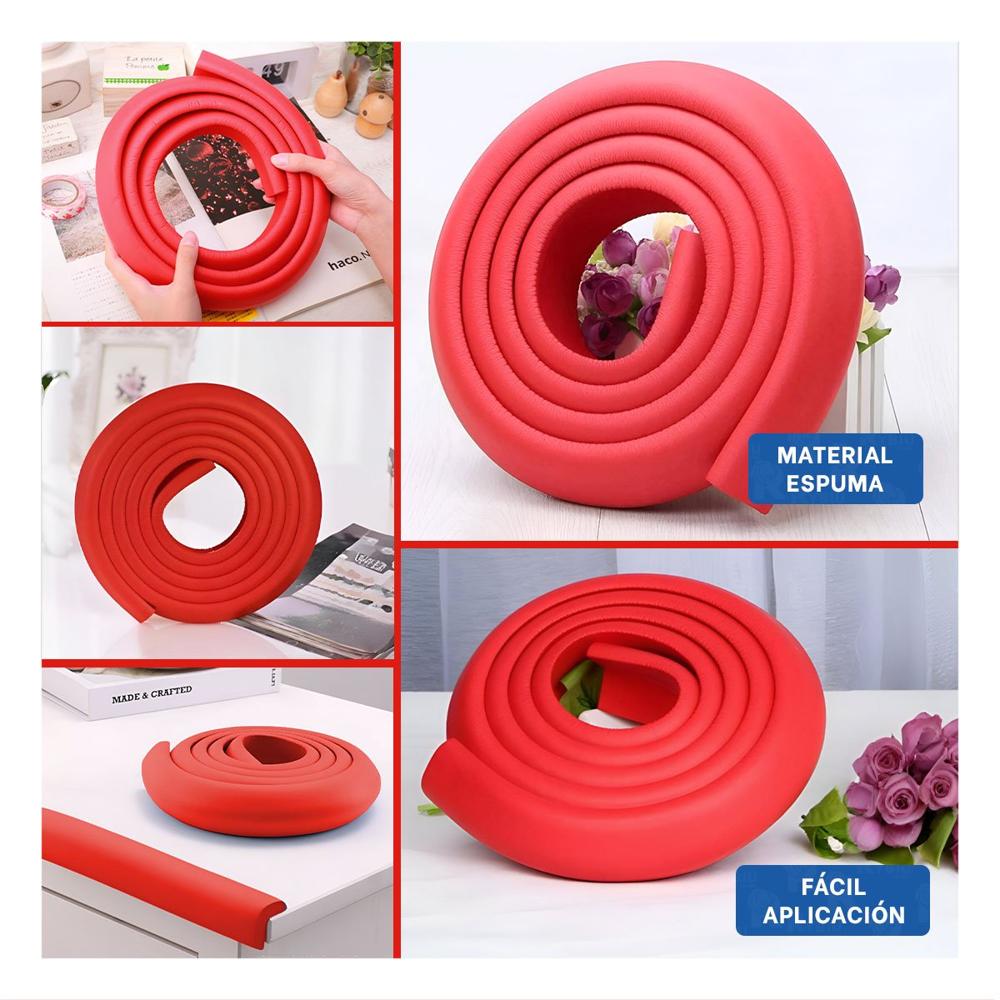 Guarda Esquina de Espuma para Bordes de Mesa y Muebles Seguridad Hogar Rojo Guarda Esquina de Espuma para Bordes de Mesa y Muebles Seguridad Hogar Rojo
