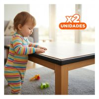 Pack2 Cobertura Esquina de Espuma Acolchada para Bordes de Mesa Seguridad Negro Y+Papel Regalo
