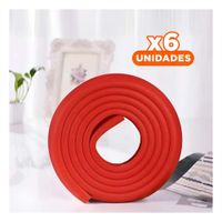 Pack6 Esquina Acolchada de Espuma Resistente para Bordes de Muebles en Casa Rojo Y+Papel Regalo