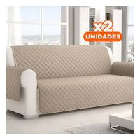 Pack2 Funda Protectora de Superficie para Sofa Beige con Dimensiones 130x195cm Y Papel Regalo