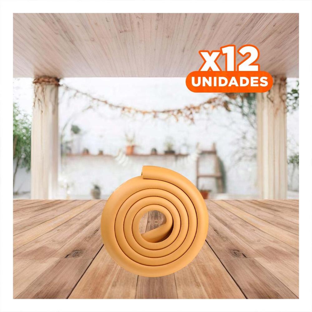 Pack12 Defensa Esquina de Espuma Suave para Bordes Filosos de Mesa Casa Mostaza