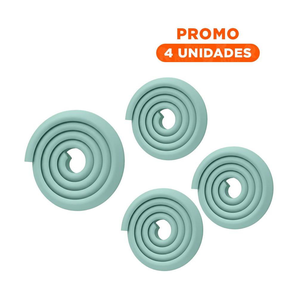 Pack4 Borde Protector de Espuma 2 Metros Verde Agua Cuidado Diario Y+Regalo Sticker Pack4 Borde Protector de Espuma 2 Metros Verde Agua Cuidado Diario Y+Regalo Sticker