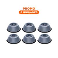 Pack6 Apoyo Domestico Antivibratorio y Antideslizante en Cuatro Piezas