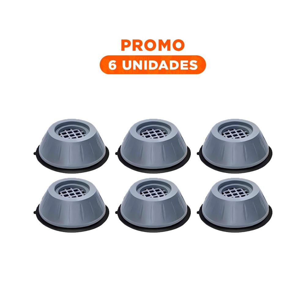 Pack6 Apoyo Domestico Antivibratorio y Antideslizante en Cuatro Piezas
