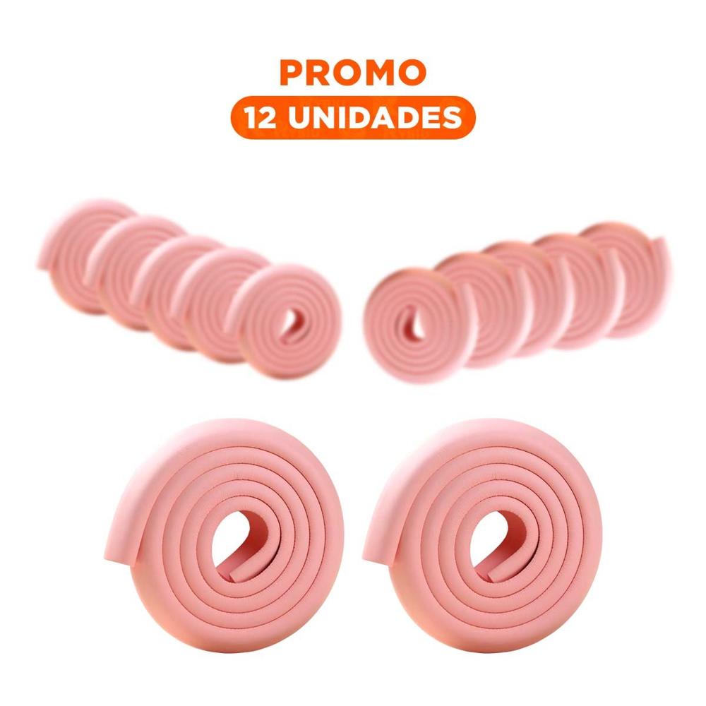 Pack12 Defensa Esquina de Espuma Acolchada para Bordes de Mesa Hogar Rosa Y+Regalo Sticker