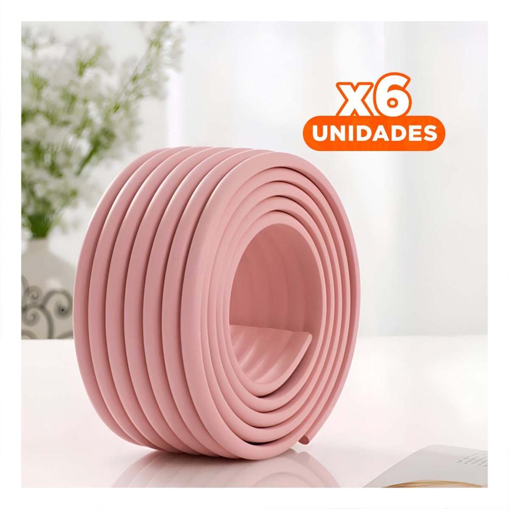 Pack6 Esquina Acolchada de Espuma Resistente para Bordes de Muebles Rosa Y+Papel Regalo