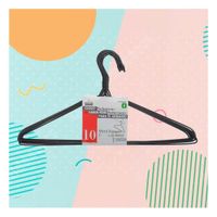 Gancho de Alambre Negro con 10 Piezas 21x40cm para Ropa del Hogar Y+Papel Regalo