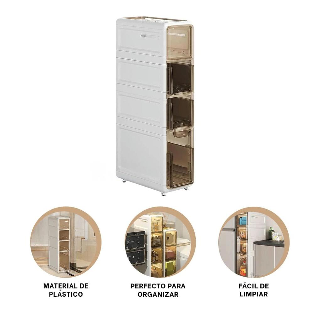 Gabinete de Almacenamiento con Puertas Blanco y Ruedas Y+Ligas Regalo Gabinete de Almacenamiento con Puertas Blanco y Ruedas Y+Ligas Regalo