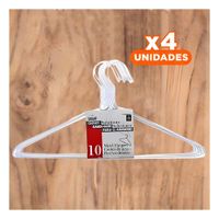 Pack4 Soporte de Alambre Blanco x10 Piezas 21x40cm para Organizacion