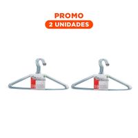Pack2 Colgador de Alambre Plomo con 10 Piezas 21x40cm para Organizacion del Hogar