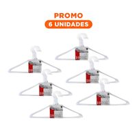Pack6 Gancho Clasico Blanco de Alambre Pack 10 Piezas 21x40cm