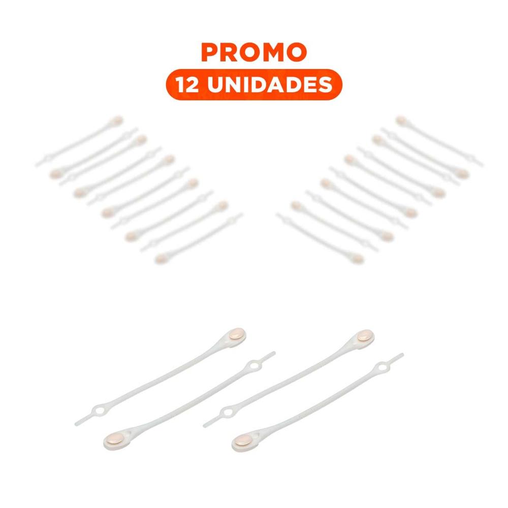 Pack12 Retenedor de Silicona Practico para Mantener Cable en Orden Blanco Y+Regalo Sticker