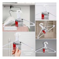 Colgador Blanco de Alambre con 10 Piezas Medida 21x40cm para Orden
